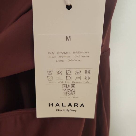 NWT HALARA Easy Peezy Airy Backless Twisted Cool Touch Dance Active Dress size M - Picture 8 of 10